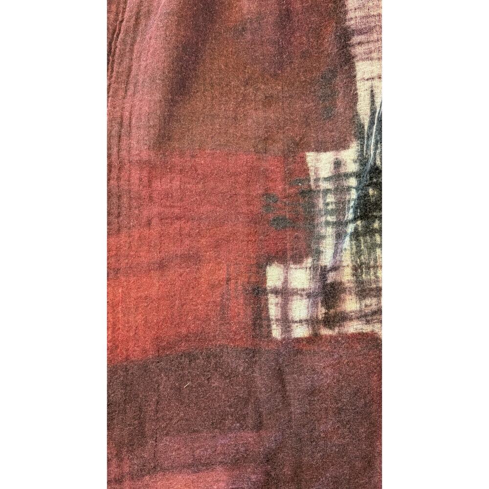 Franco Ferrari Italy Hand Painted Wool Cashmere Oversized Wrap Shawl Scarf Rare - Picture 5 of 5